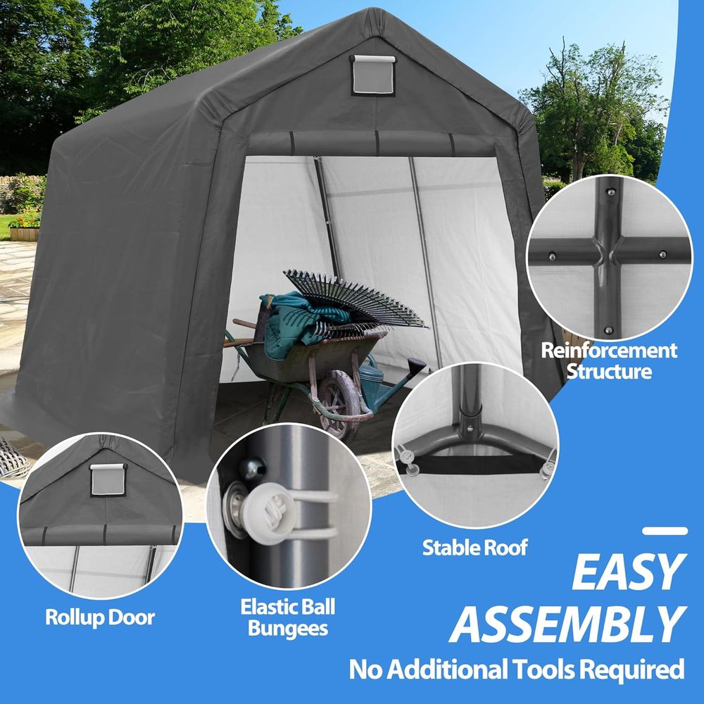 10x10 Outdoor Storage Shelter  - Heavy Equipment Garage reseña y precio