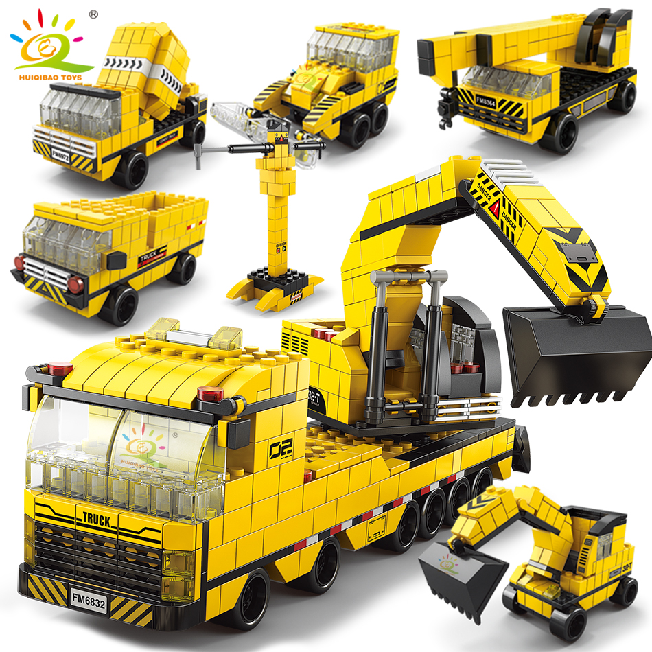 HUIQIBAO 1000pcs 6in1 Engineer - Heavy Equipment Lego reseña y precio