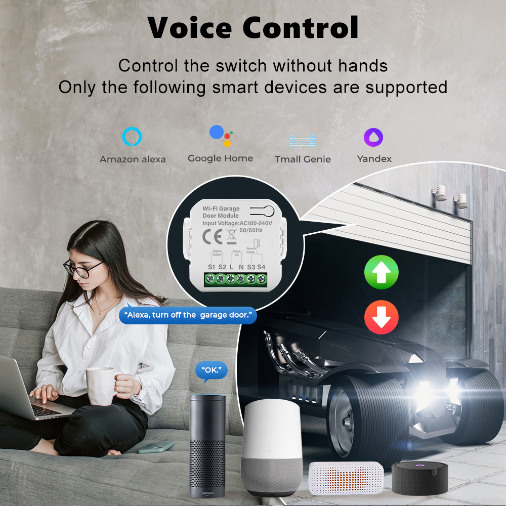 Smart Tuya WiFi Garage Door Sw - Heavy Equipment Garage reseña y precio