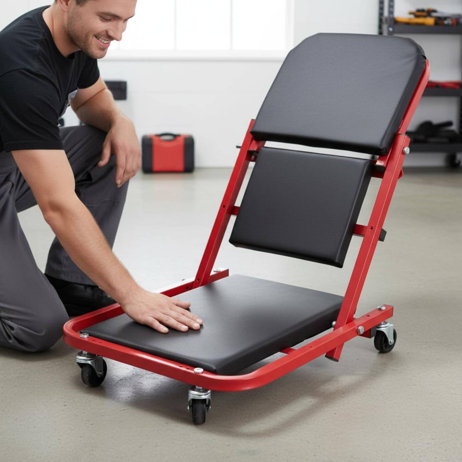 Folding Creeper Seat Foldable  - Heavy Equipment Garage reseña y precio
