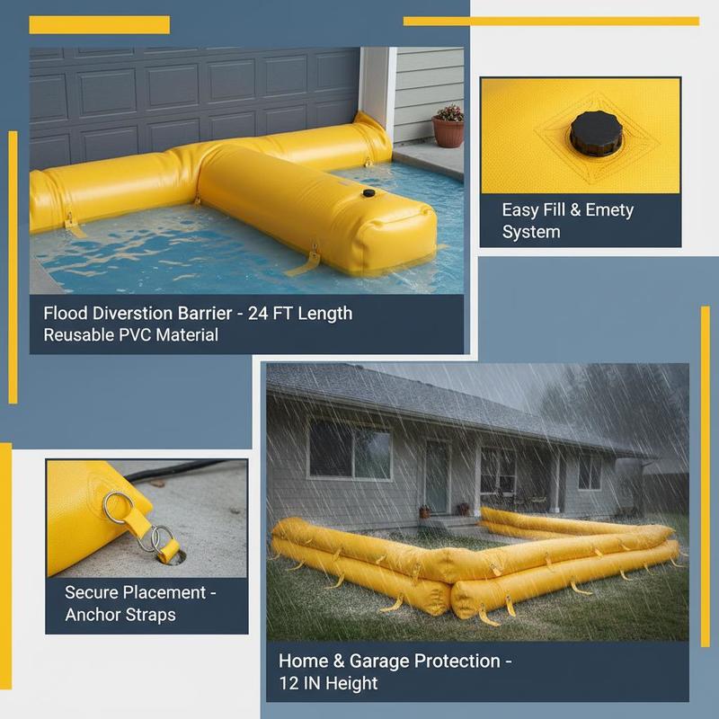 Flood Barrier 24 ft x 12 in Fo - Heavy Equipment Garage reseña y precio