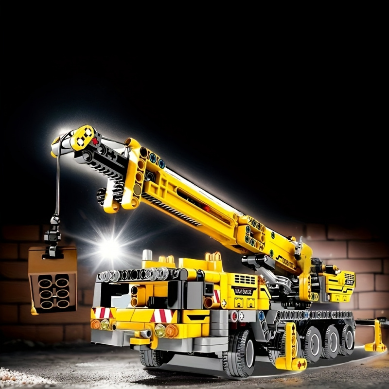 Yellow Telescopic Crane Buildi - Heavy Equipment Lego reseña y precio