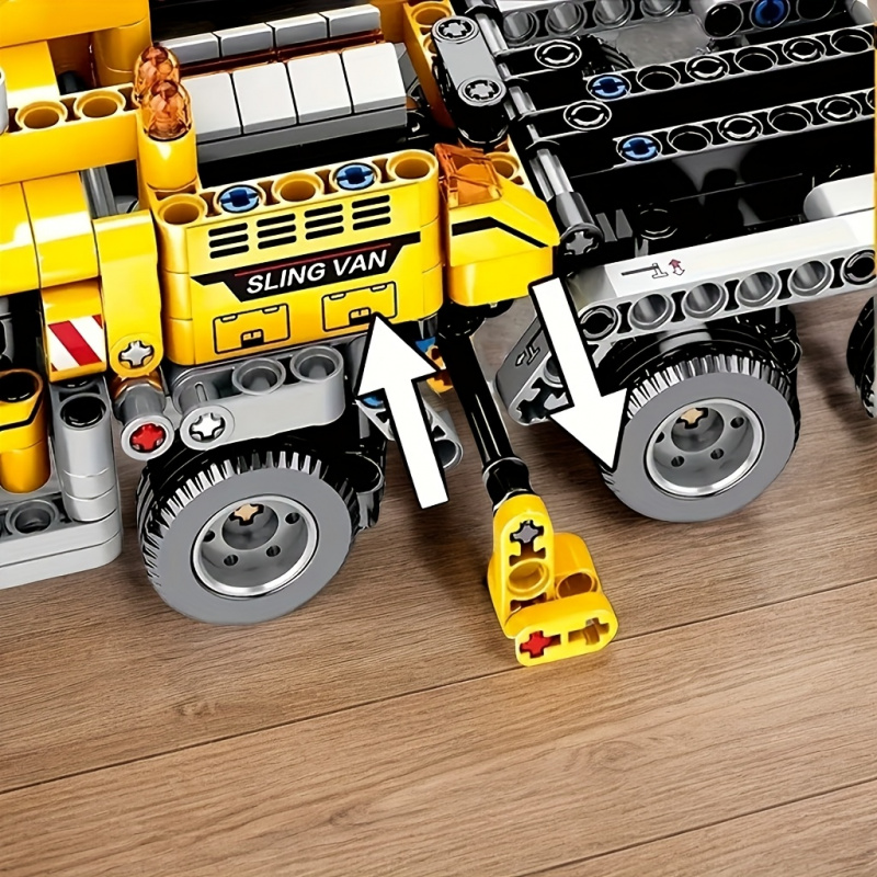 Yellow Telescopic Crane Buildi - Heavy Equipment Lego reseña y precio
