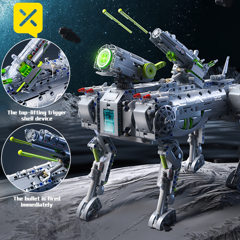 Mechanical Robot Dog Building  - Heavy Equipment Lego reseña y precio