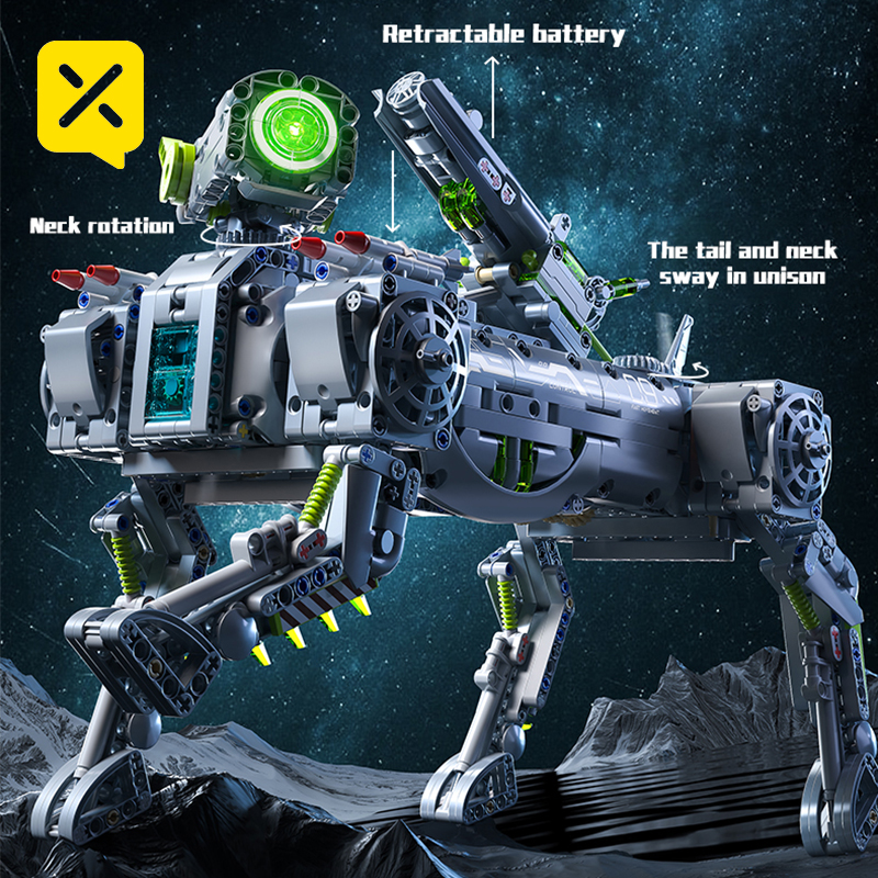 Mechanical Robot Dog Building  - Heavy Equipment Lego reseña y precio