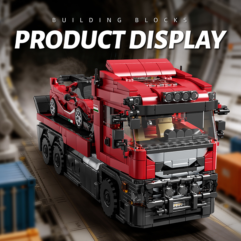 Red Tractor Truck & Red Super  - Heavy Equipment Lego reseña y precio