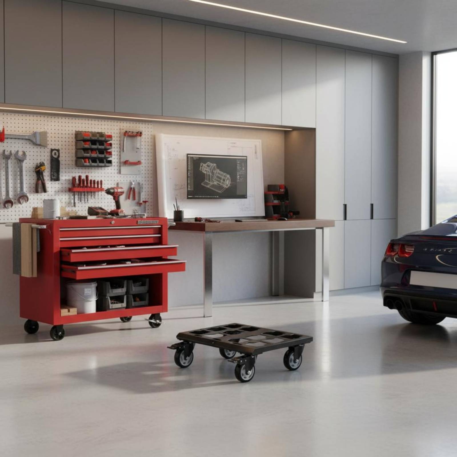 Toolbox Trolley with Brakes He - Heavy Equipment Garage reseña y precio