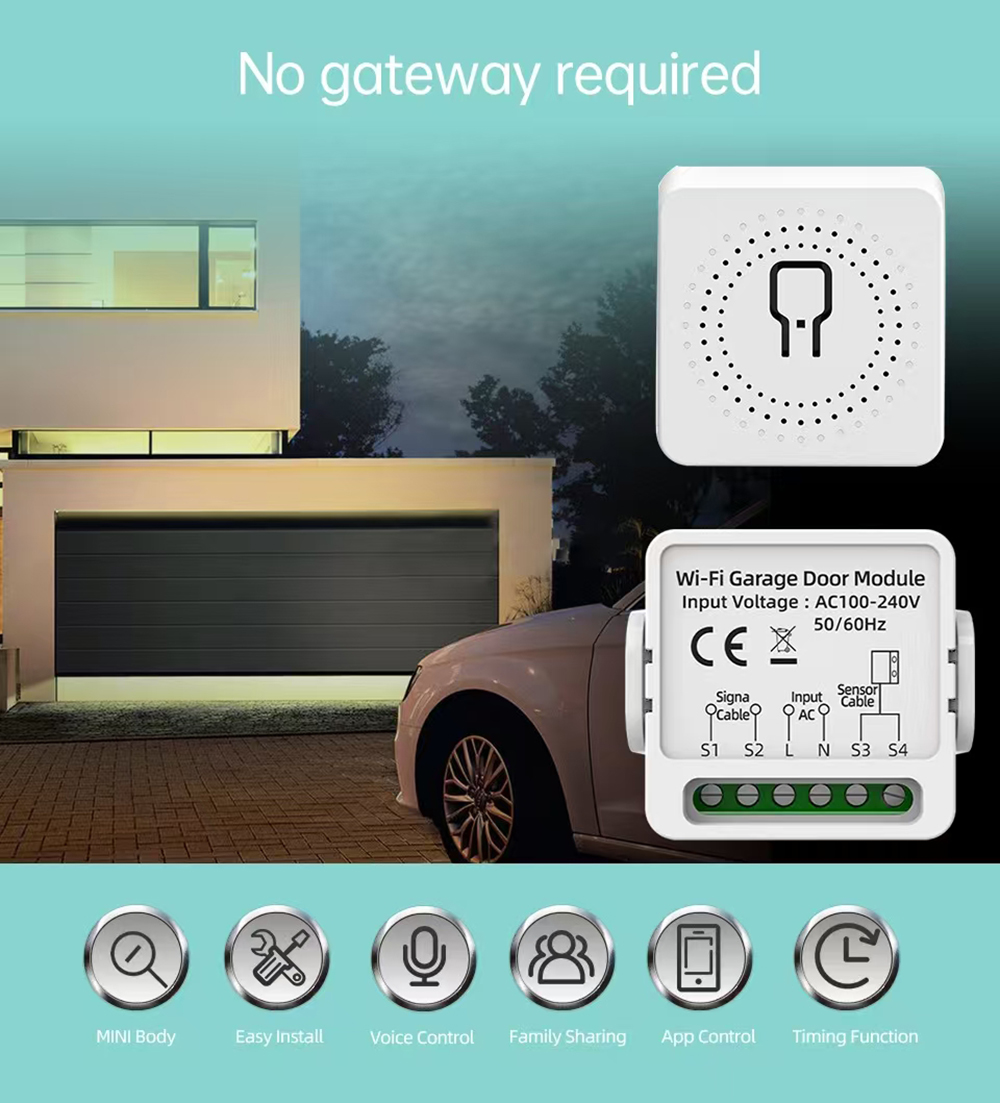 Tuya WiFi Garage Door Opener C - Heavy Equipment Garage reseña y precio