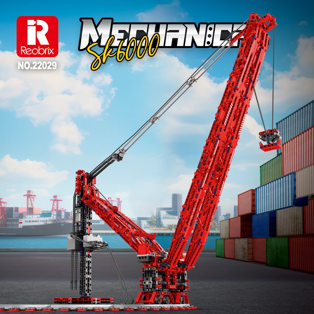 SK6000 Crane Building Blocks H - Heavy Equipment Lego reseña y precio