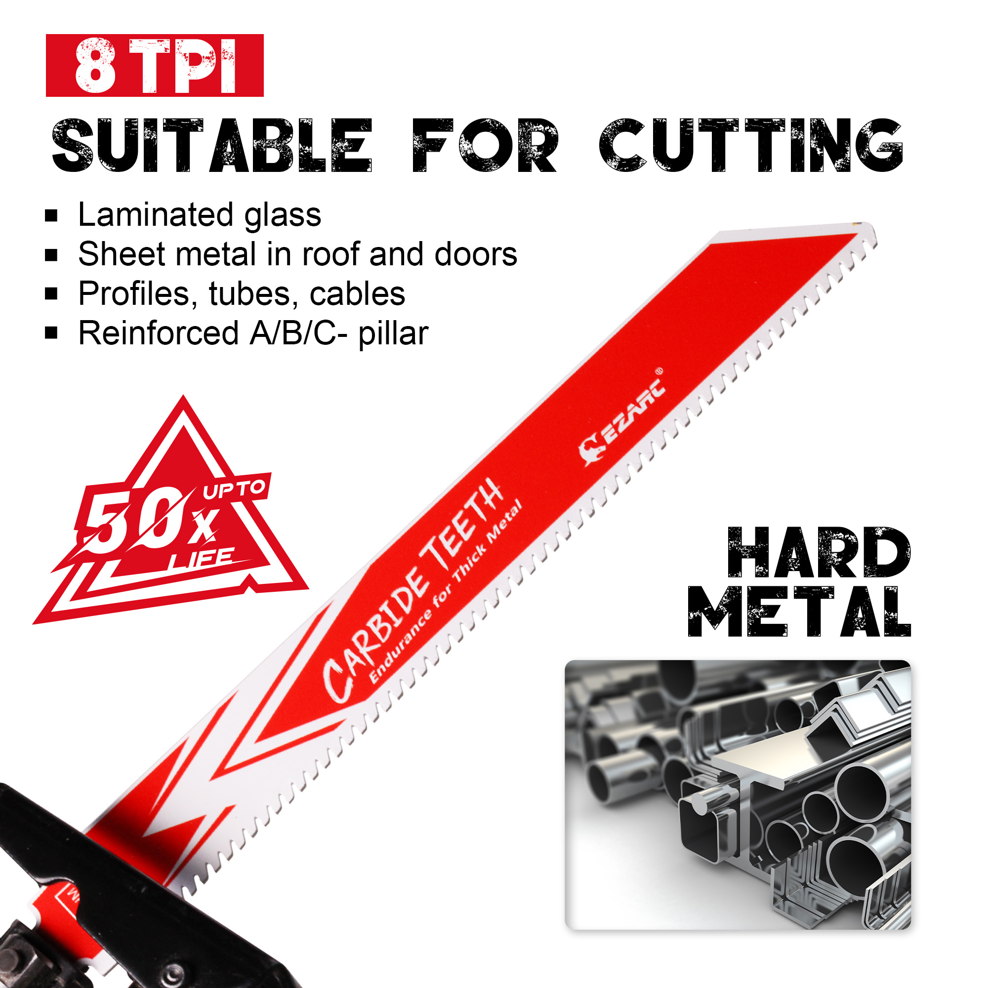 EZARC 150mm Carbide Reciprocat - Heavy Equipment Blade reseña y precio